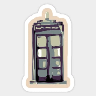 Blue Phone Box - Eyesasdaggers Sticker